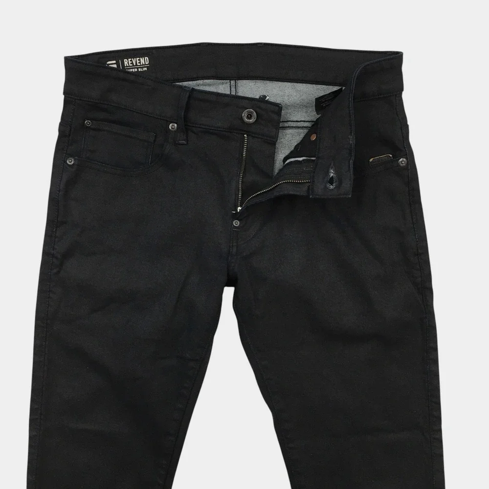 G-Star Raw Revend Super Slim Black Jeans Mens 32x34 Denim Pants